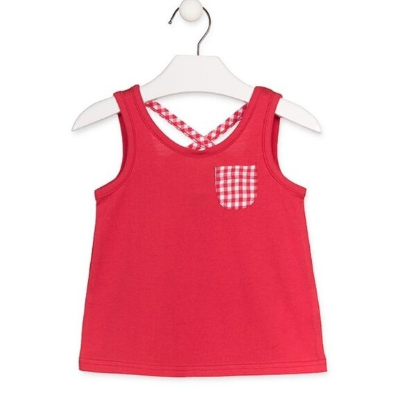 NWT Losan red vichy tank top and short - Picture 2 of 2